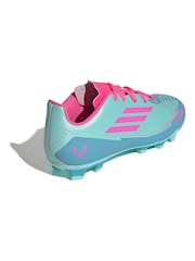 adidas Blue Kids F50 Club Messi Firm/Blue -Ground Boots - Image 5 of 11