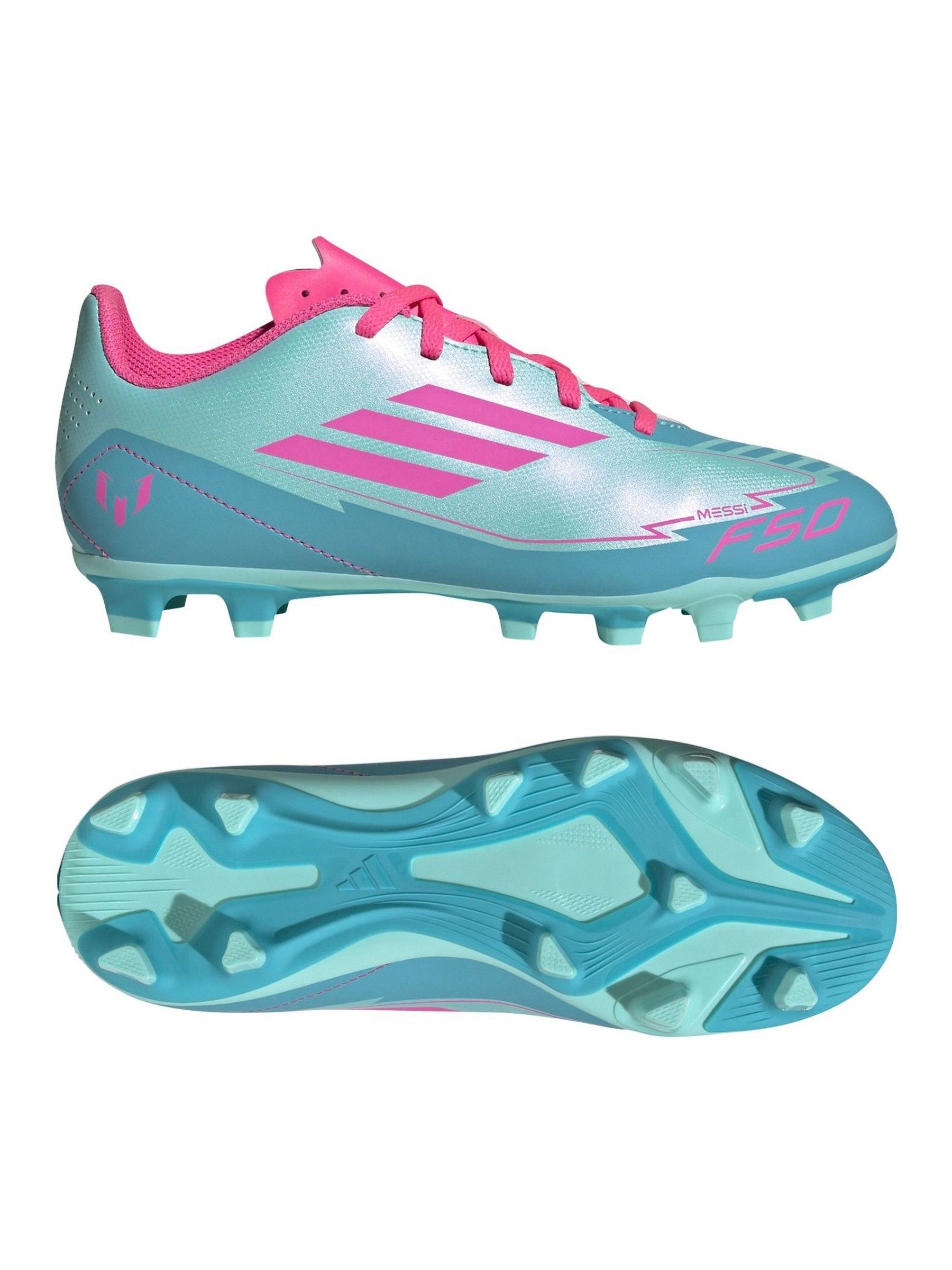 Buy adidas Blue Kids F50 Club Messi Firm/Blue -Ground Boots from