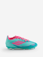 adidas Blue Kids F50 League Messi Firm/Blue -Ground Boots - Image 1 of 10