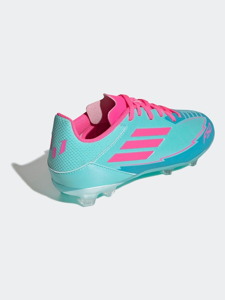 adidas Blue Kids F50 League Messi Firm/Blue -Ground Boots - Image 5 of 10