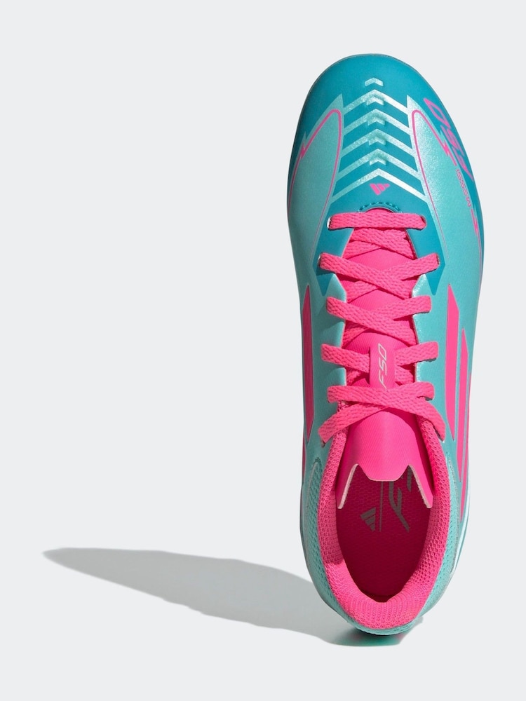 adidas Blue Kids F50 League Messi Firm/Blue -Ground Boots - Image 7 of 10