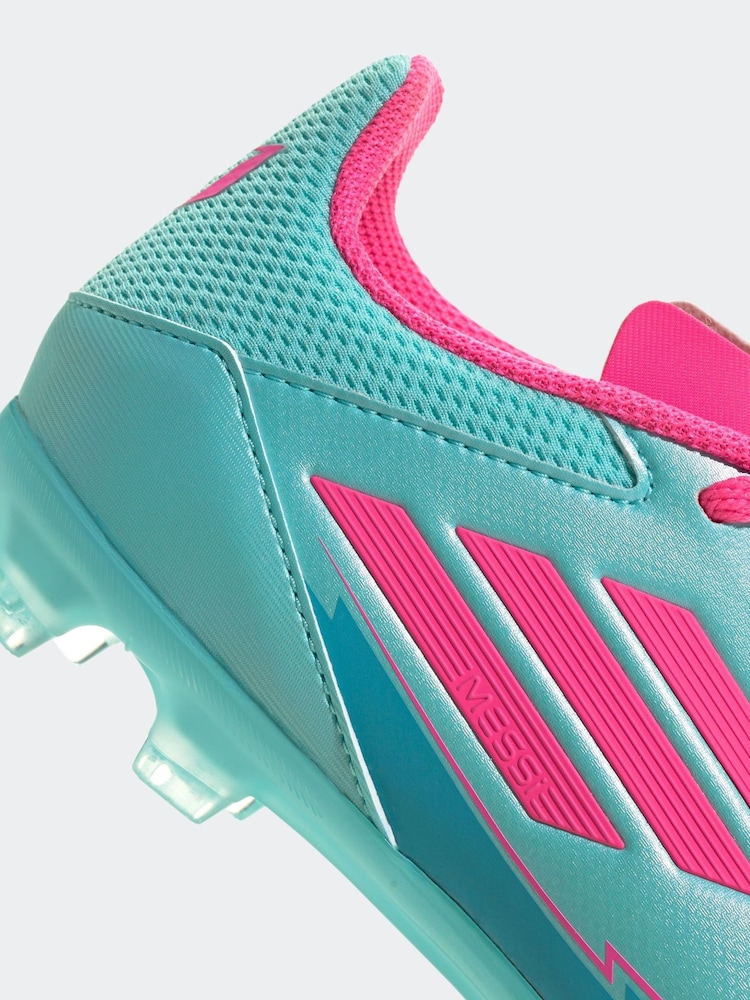 adidas Blue Kids F50 League Messi Firm/Blue -Ground Boots - Image 9 of 10