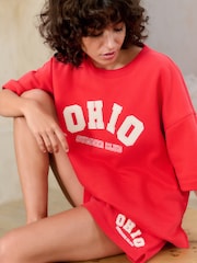 Bath & Body Works Red Ohio Short Sleeve Sweat Top - Image 2 of 4