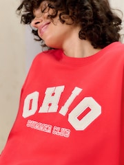 Bath & Body Works Red Ohio Short Sleeve Sweat Top - Image 4 of 4