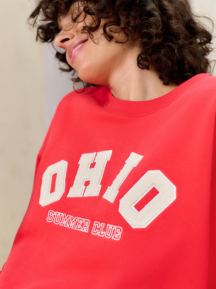 Bath & Body Works Red Ohio Short Sleeve Sweat Top - Image 4 of 4