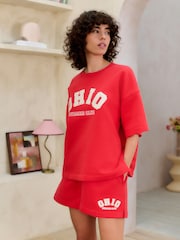 Bath & Body Works Red Ohio Sweat Shorts - Image 1 of 4