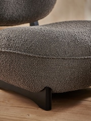 French Connection Mocha Charcoal Grey Brown Loop Boucle Jaivik Accent Chair - Image 2 of 9