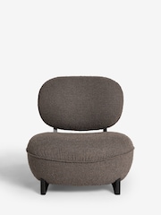 French Connection Mocha Charcoal Grey Brown Loop Boucle Jaivik Accent Chair - Image 5 of 9
