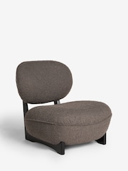 French Connection Mocha Charcoal Grey Brown Loop Boucle Jaivik Accent Chair - Image 6 of 9