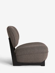 French Connection Mocha Charcoal Grey Brown Loop Boucle Jaivik Accent Chair - Image 7 of 9