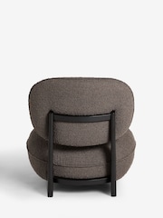 French Connection Mocha Charcoal Grey Brown Loop Boucle Jaivik Accent Chair - Image 8 of 9