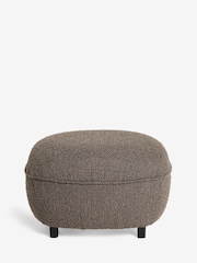 French Connection Mocha Charcoal Grey Brown Loop Boucle Jaivik Footstool - Image 6 of 8