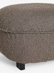 French Connection Mocha Charcoal Grey Brown Loop Boucle Jaivik Footstool - Image 8 of 8