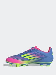adidas Blue/Pink Adult F50 Club Firm/ Blue/Pink -Ground Boots - Image 3 of 8