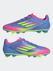 adidas Blue/Pink Adult F50 Club Firm/ Blue/Pink -Ground Boots - Image 4 of 8