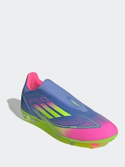 adidas Blue Adult F50 League Laceless Firm Blue Ground Boots - Image 3 of 8