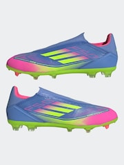 adidas Blue Adult F50 League Laceless Firm Blue Ground Boots - Image 5 of 8