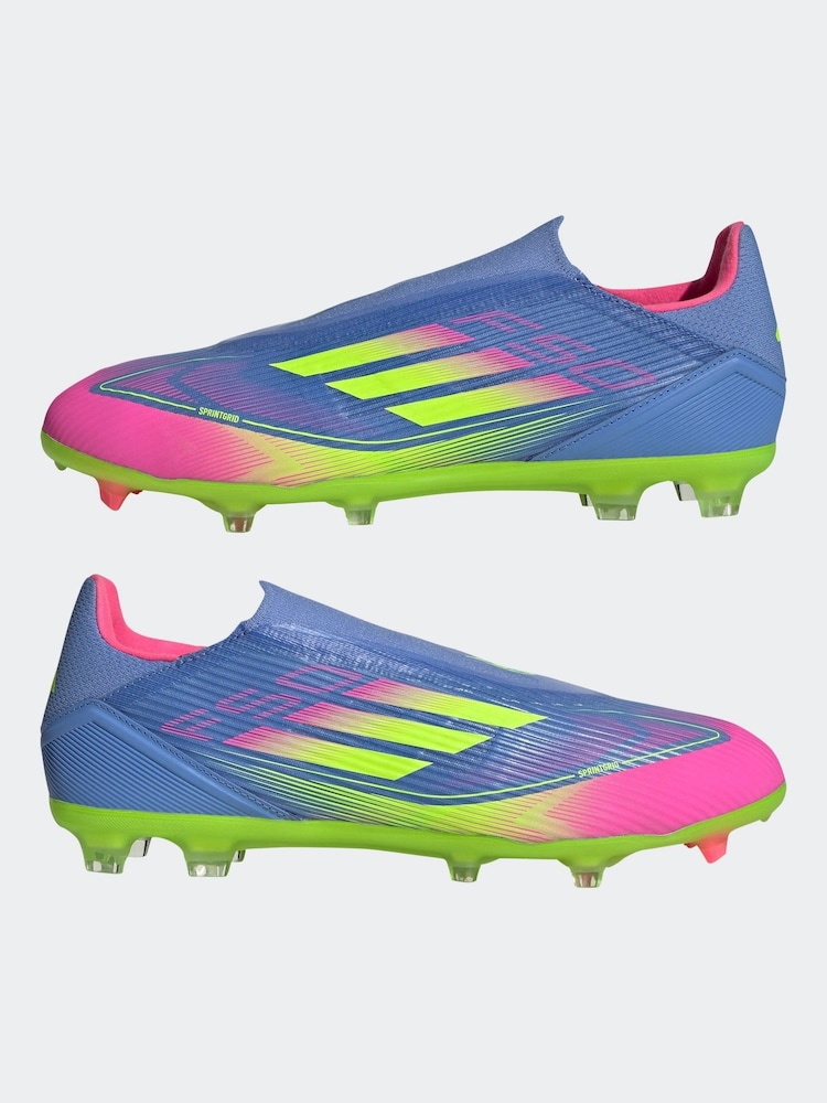 adidas Blue Adult F50 League Laceless Firm Blue Ground Boots - Image 5 of 8