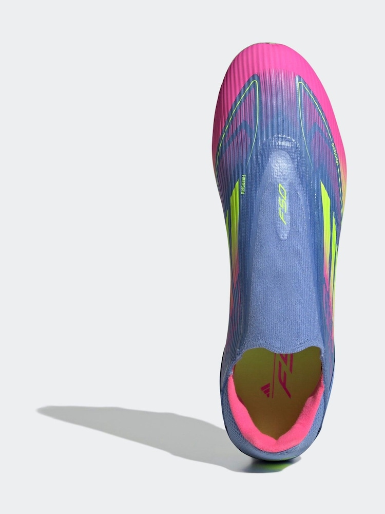 adidas Blue Adult F50 League Laceless Firm Blue Ground Boots - Image 6 of 8