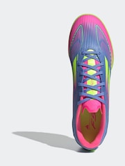 adidas Pink/Blue Adult F50 League Turf Boots - Image 6 of 9