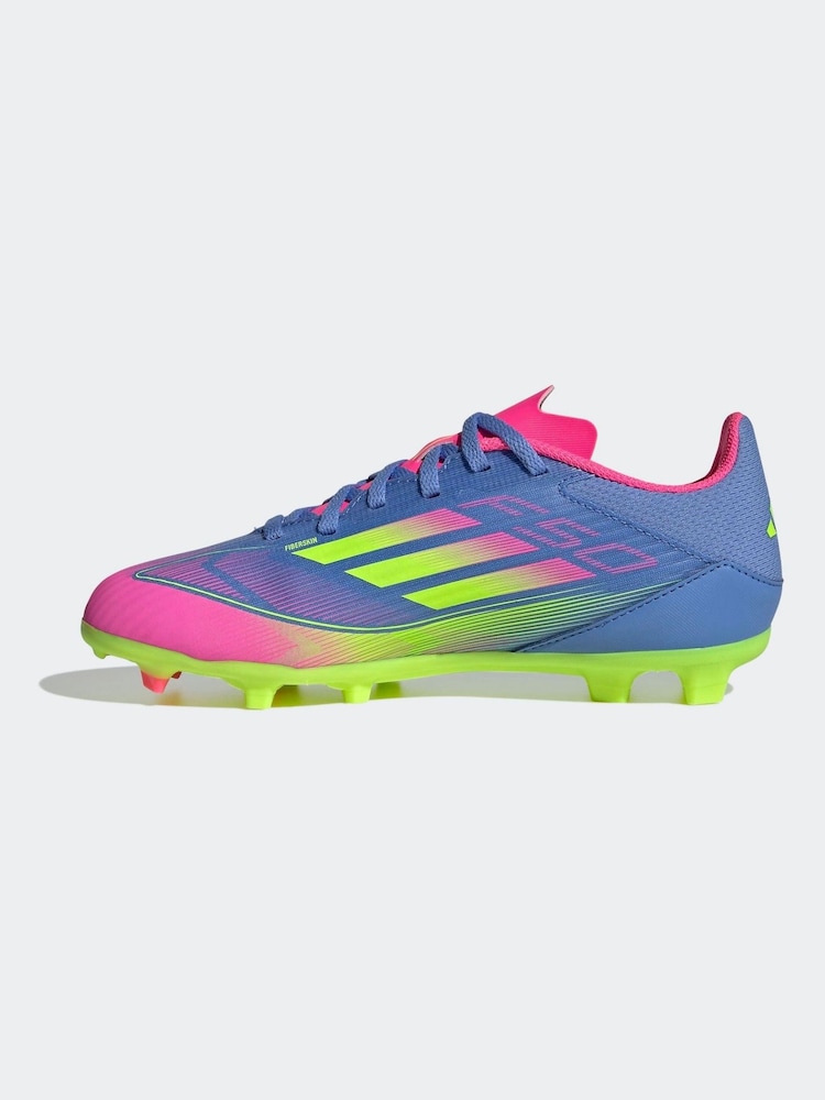 adidas Blue Kids F50 League Firm/Multi-Ground Boots - Image 2 of 10