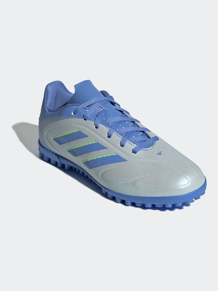adidas Grey/Blue Kids Copa Pure 3 Club Turf Boots - Image 1 of 8