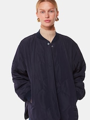 Whistles Blue Ida Short Quilted Coat - Image 4 of 5