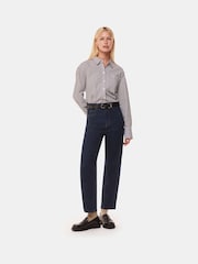Whistles Blue Stretch Barrel Leg Jeans - Image 1 of 5