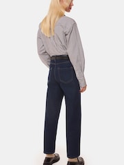 Whistles Blue Stretch Barrel Leg Jeans - Image 2 of 5