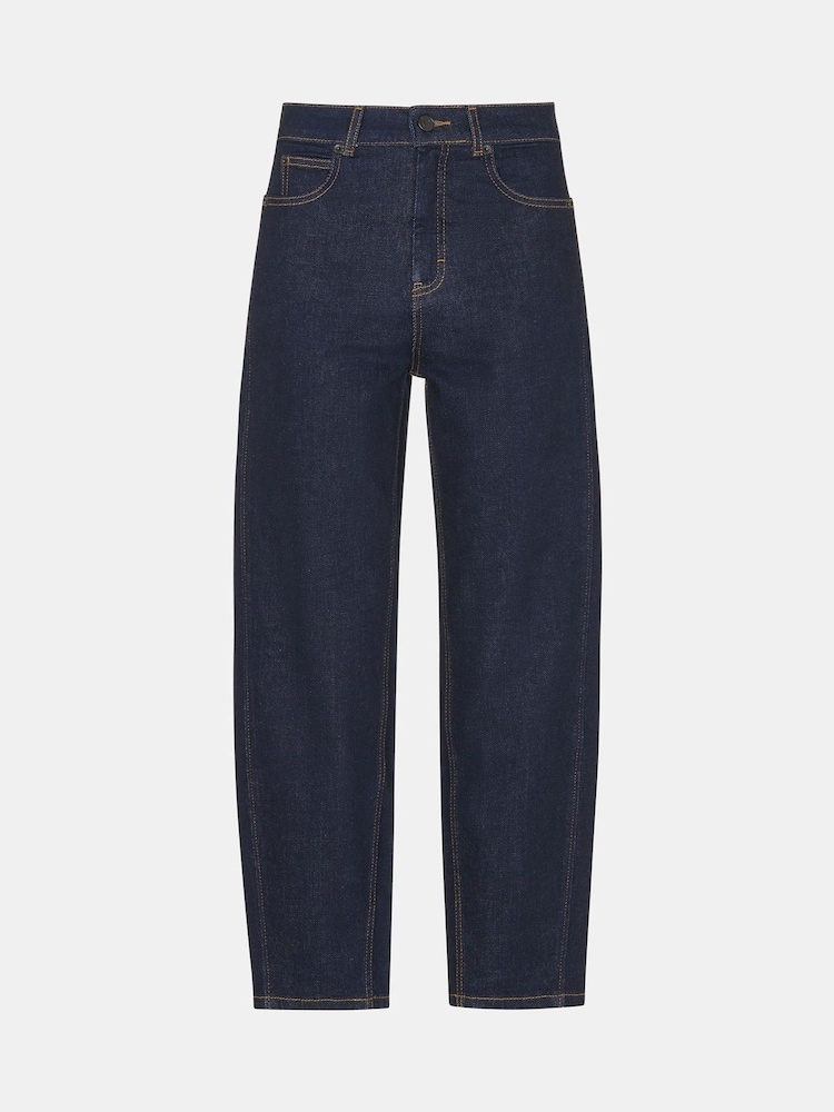 Whistles Blue Stretch Barrel Leg Jeans - Image 5 of 5