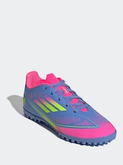 adidas Blue Kids F50 Club Turf Boots - Image 2 of 8