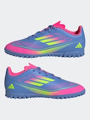 adidas Blue Kids F50 Club Turf Boots - Image 3 of 8