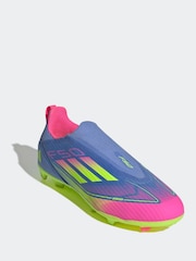 adidas Blue Kids F50 League Laceless Firm/Multi-Ground Boots - Image 3 of 9