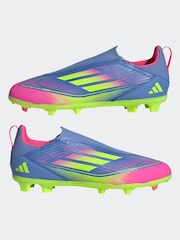 adidas Blue Kids F50 League Laceless Firm/Multi-Ground Boots - Image 5 of 9