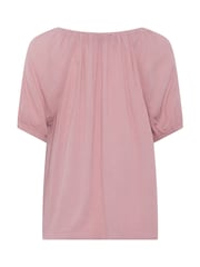 M&Co Pink Crinkle Rayon Short Sleeve Blouse - Image 6 of 6