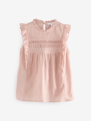 Pink Ruffle Short Sleeve Blouse - Image 6 of 8