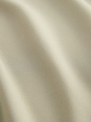 Khaki Green Relaxed Fit Short Sleeve Overhead V-Neck Blouse - Image 6 of 6