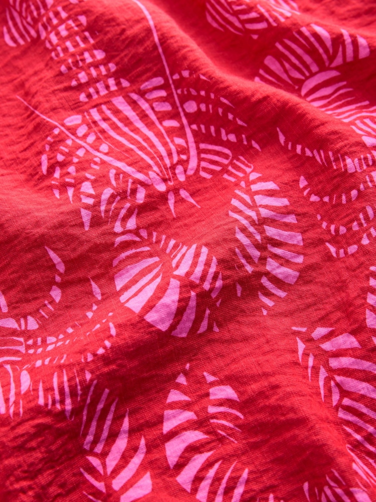 Rouge imprimé homard - T-shirt coupe droite texturé - Image 6 of 7