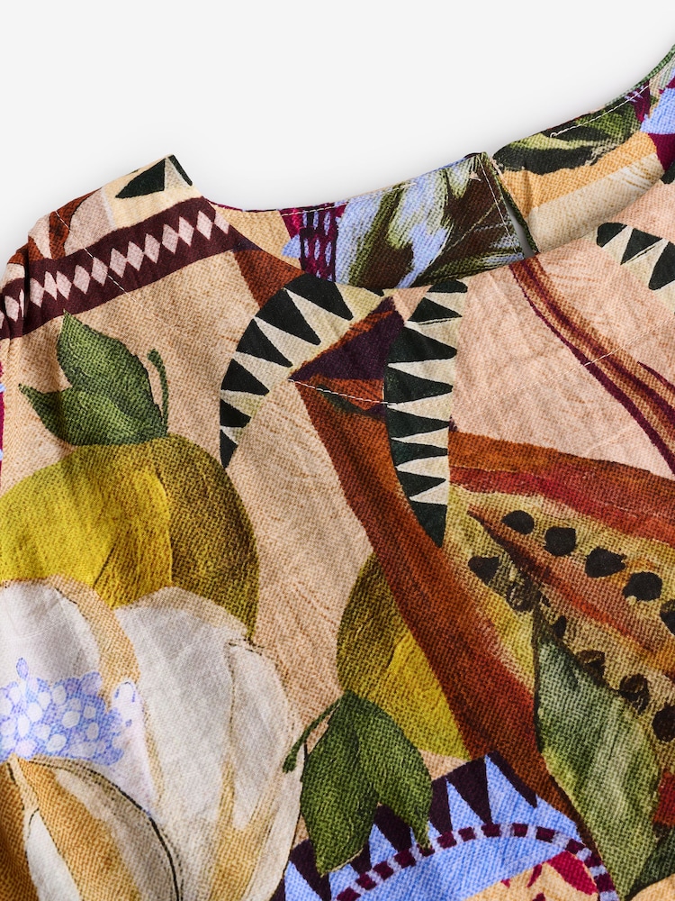 Fruit Print Textured Boxy T-Shirt - Image 6 of 6