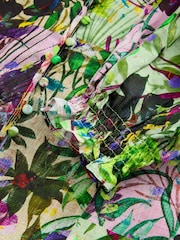 Floral Print Sheer Volume Long Sleeve Blouse - Image 6 of 6