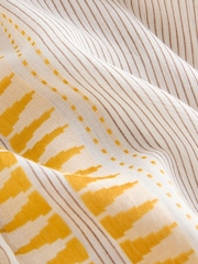 Cream Striped Jaquard Embroidered Detail Tie Front Shirt - Image 7 of 8