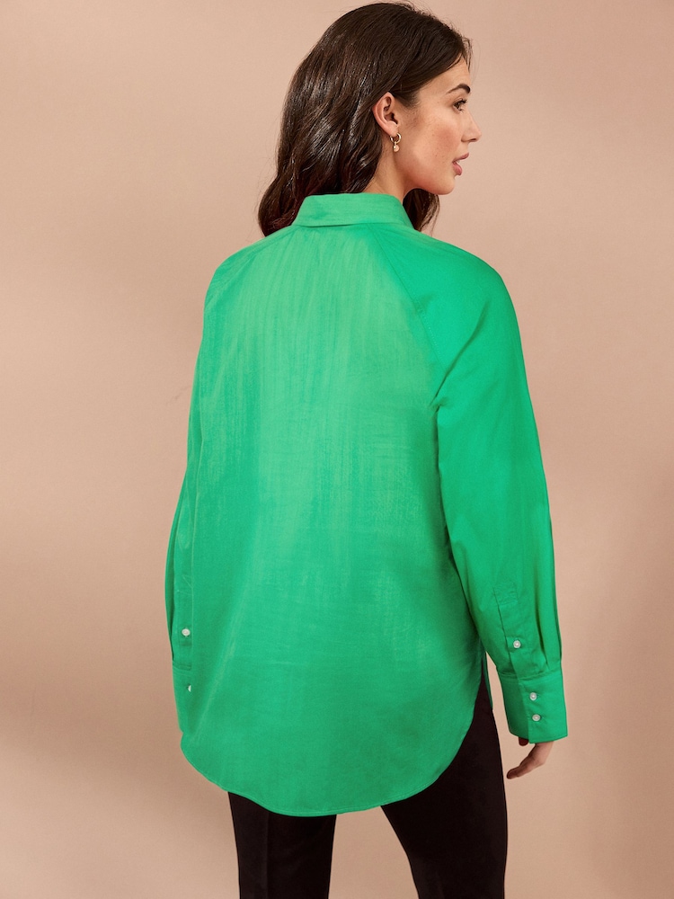 Green Girlfriend Oversized Long Sleeve Shirt - Image 2 of 6