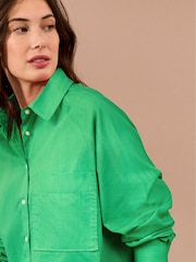 Green Girlfriend Oversized Long Sleeve Shirt - Image 3 of 6