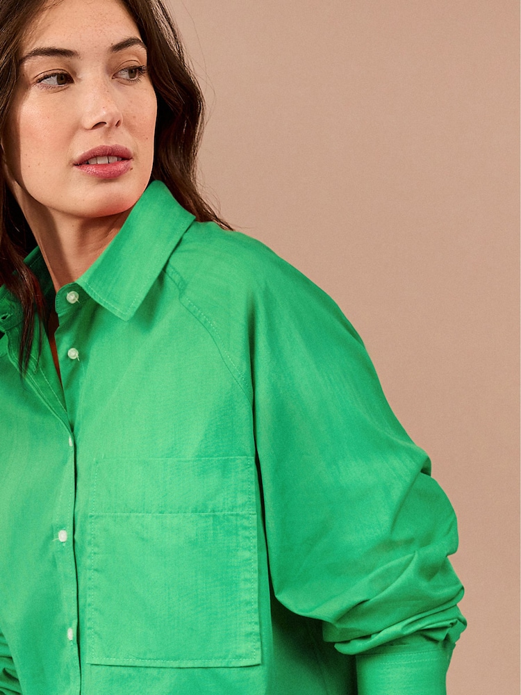 Green Girlfriend Oversized Long Sleeve Shirt - Image 3 of 6