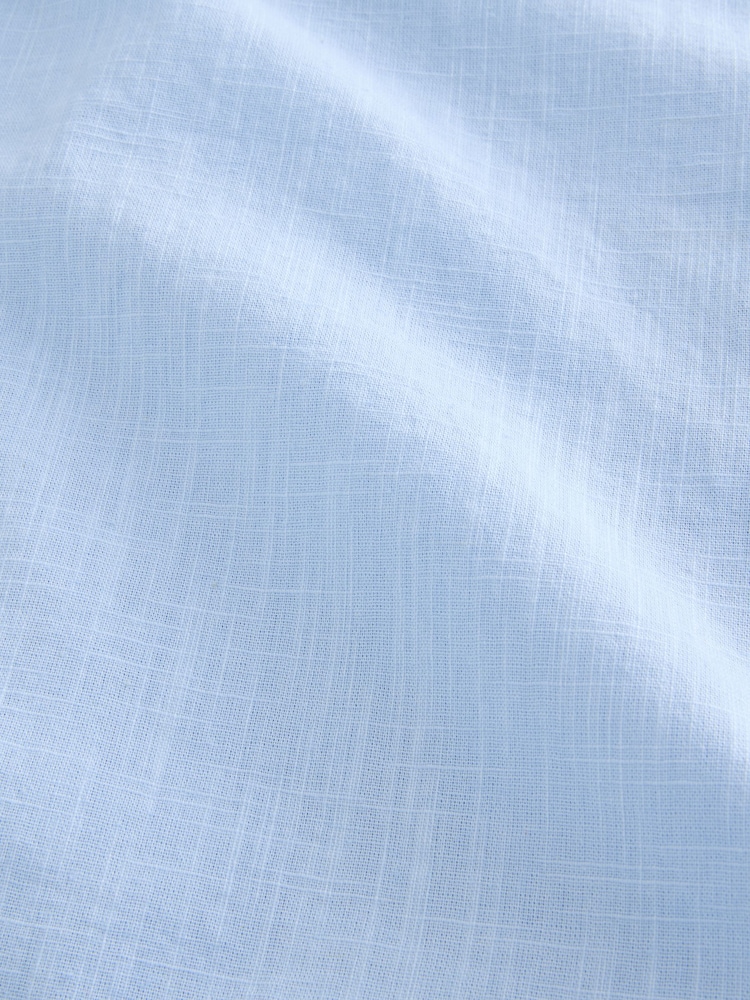 Light Blue Long Sleeve Shirt With Linen - Image 6 of 6