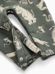 MORI Green Khaki Gruffalo Print  Sleeveless Dungarees - Image 3 of 3