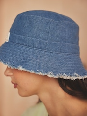 Shabby Chic by Rachel Ashwell® 100% Cotton Green Floral Reversible Bucket Hat - Image 4 of 4