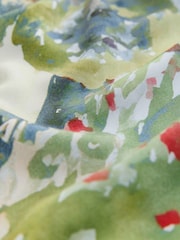 Pink/Blue Scenic Print Relaxed Soft Blazer - Image 3 of 4