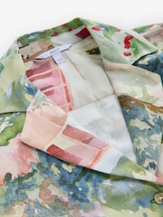Pink/Blue Scenic Print Relaxed Soft Blazer - Image 4 of 4