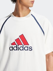adidas White 100% Cotton Badge Of Sport T-Shirt - Image 4 of 6